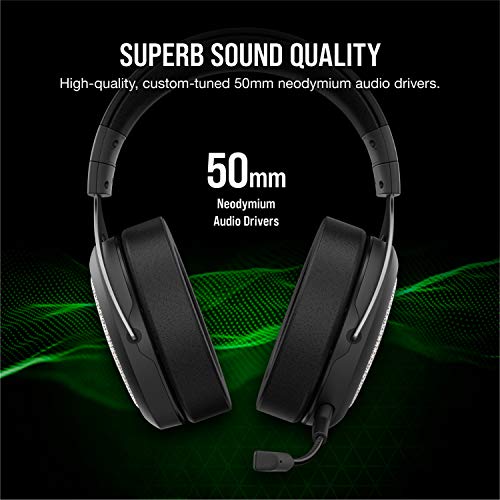 Corsair HS75 XB Wireless Gaming Headset - 20 Hour Battery Life Works w/Xbox Series X, Xbox Series S, Xbox One, PC- Detachable Noise Canceling Microphone- Memory Foam Earcups- 30 Feet of Range