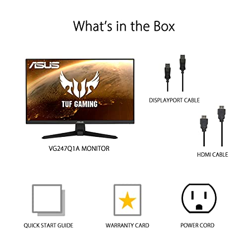 ASUS VG278QR 27” Gaming Monitor 165Hz Full HD (1920 x 1080) 0.5ms G-SYNC Eye Care DisplayPort HDMI DVI