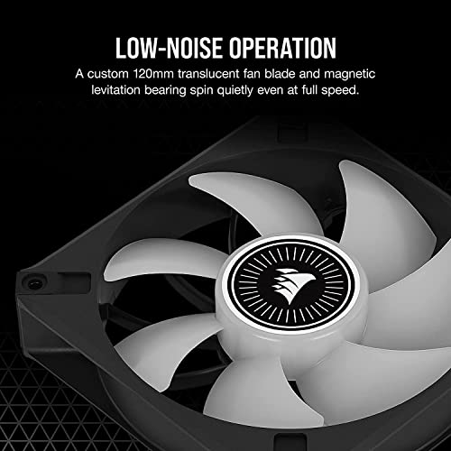 CORSAIR ML120 RGB Elite, 120mm Magnetic Levitation RGB Fan with AirGuide