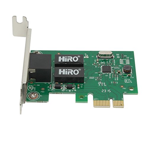 HiRO H50304 10/100/1000 Internal Low Profile PCI Express PCI-E x1 Gigabit Ethernet Card Driverless Installation Plug/Play Built in Driver Windows 10 8.1 8 32-bit 64-bit 7 Vista XP Server2012 2008 2003