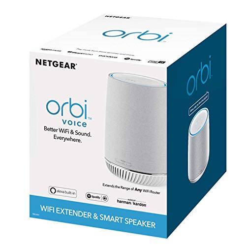 NETGEAR Orbi Voice Smart Speaker & WiFi Mesh Extender with Amazon Alexa Built-in (RBS40V), Works with any WiFi Router