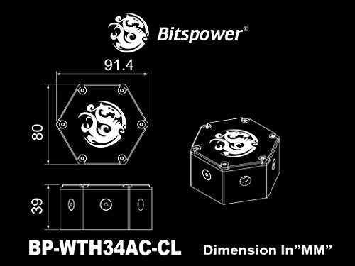 Bitspower Water Tank Hexagon 34 with Bracket (Deluxe Version)