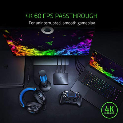 Razer Ripsaw HD Game Streaming Capture Card: 4K Passthrough - 1080P FHD 60 FPS Recording - Compatible W/ PC, PS4, Xbox One, Nintendo Switch