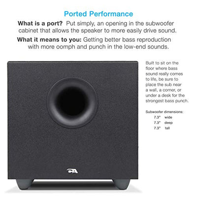 Cyber Acoustics Powerful Curve Series Storm 44W Speaker System with Control Pod (CA-3350)