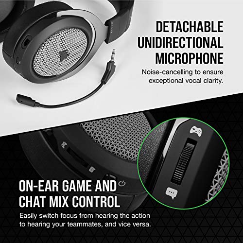 Corsair HS75 XB Wireless Gaming Headset - 20 Hour Battery Life Works w/Xbox Series X, Xbox Series S, Xbox One, PC- Detachable Noise Canceling Microphone- Memory Foam Earcups- 30 Feet of Range