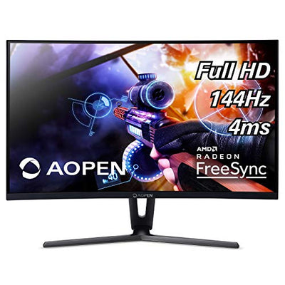 AOPEN Curved Full HD (1920 x 1080) Gaming AMD Radeon FreeSync and NVIDIA G-SYNC Compatible Monitor (Display, HDMI & DVI Ports)