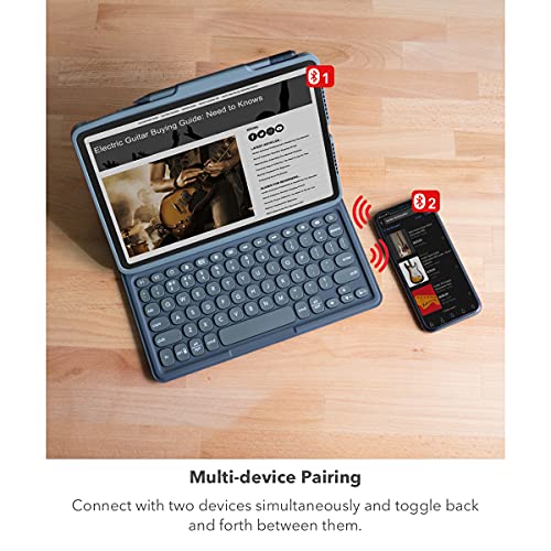 ZAGG - Pro Keys Wireless Keyboard and Detachable Case - Compatible with the 2021 Apple iPad 12.9" Pro - Charcoal