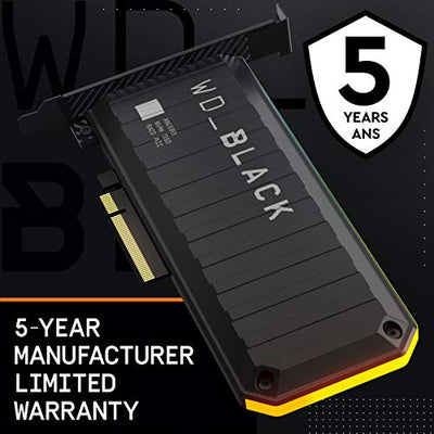 WD_BLACK Internal Gaming Solid State Drive SSD Add-in-Card - Gen3 PCIe, Up to 6500 MB/s
