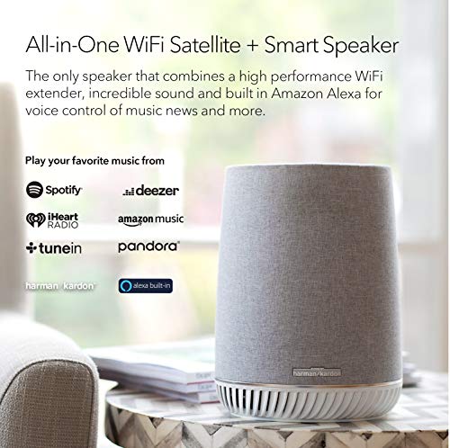 NETGEAR Orbi Voice Smart Speaker & WiFi Mesh Extender with Amazon Alexa Built-in (RBS40V), Works with any WiFi Router