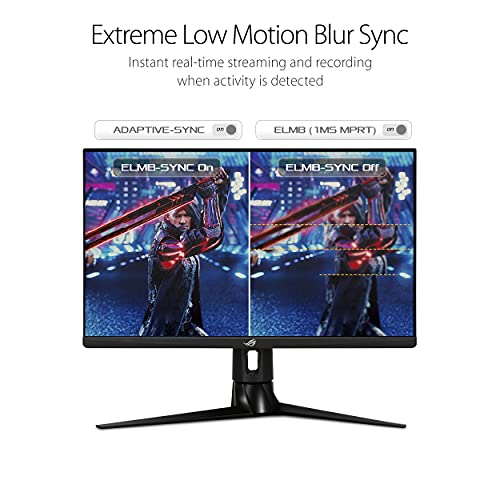 ASUS ROG Strix XG279Q 27” HDR Gaming Monitor, 1440P WQHD (2560 x 1440), Fast IPS, 170Hz, G-SYNC, Extreme Low Motion Blur Sync (ELMB SYNC), 1ms, HDR™ 400