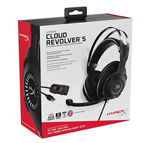 HyperX Cloud Revolver Gaming Headset for PC & PS4 (HX-HSCR-BK/NA)