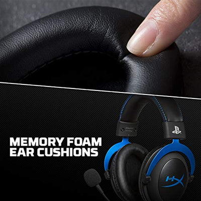 HyperX Cloud - Official Playstation Licensed Gaming Headset for PS4 and PS5 with in-Line Audio Control, Detachable Noise Cancelling Microphone, Comfortable Memory Foam
