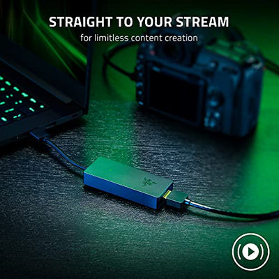Razer Ripsaw X USB Capture Card w/ Camera Connection: 4K 30FPS - OBS & Streamlabs Compatible - for Streaming, Gaming, Video Conference, Zoom, Teams - HDMI 2.0 & USB 3.0 - Compact Design - Plug & Play