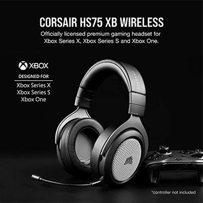 Corsair HS75 XB Wireless Gaming Headset - 20 Hour Battery Life Works w/Xbox Series X, Xbox Series S, Xbox One, PC- Detachable Noise Canceling Microphone- Memory Foam Earcups- 30 Feet of Range