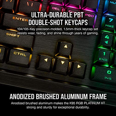 Corsair K95 RGB Platinum XT Mechanical Gaming Keyboard, Backlit RGB LED