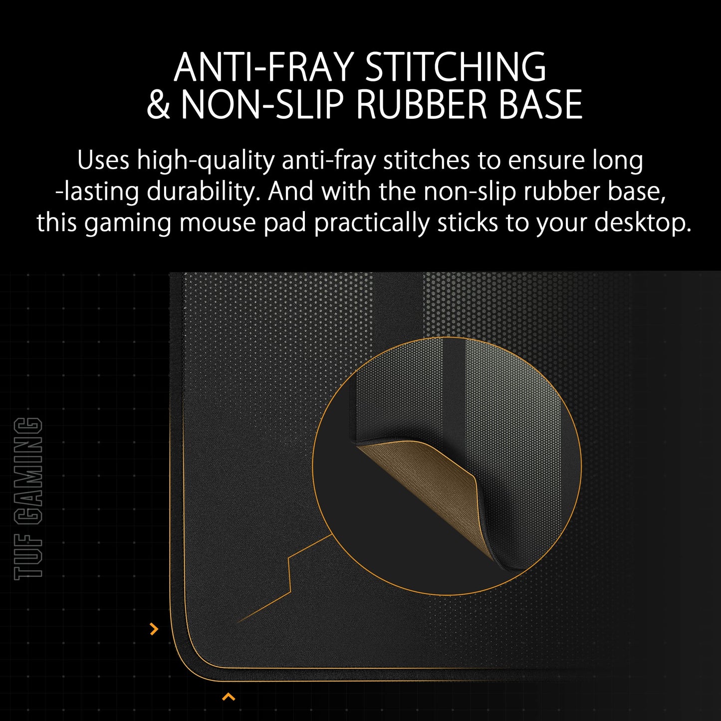 ASUS TUF Gaming P1 Portable Gaming Mouse Pad | Optimized Cloth Surface, Nano-Coated, Water-Resistant, Durable Anti-fray Stitching, and Non-Slip Rubber Base